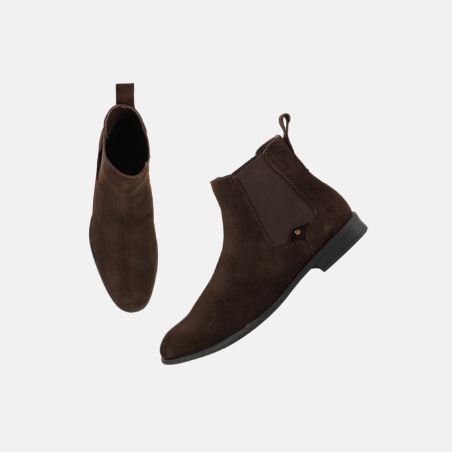 Mochi Men Brown Formal Boots (SKU: 19-692-12-40)