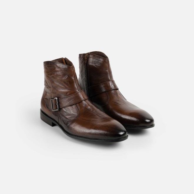 Mochi Men Tan Formal Boots (SKU: 19-753-23-40)