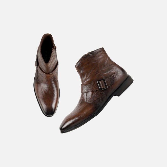 Mochi Men Tan Formal Boots (SKU: 19-753-23-40)
