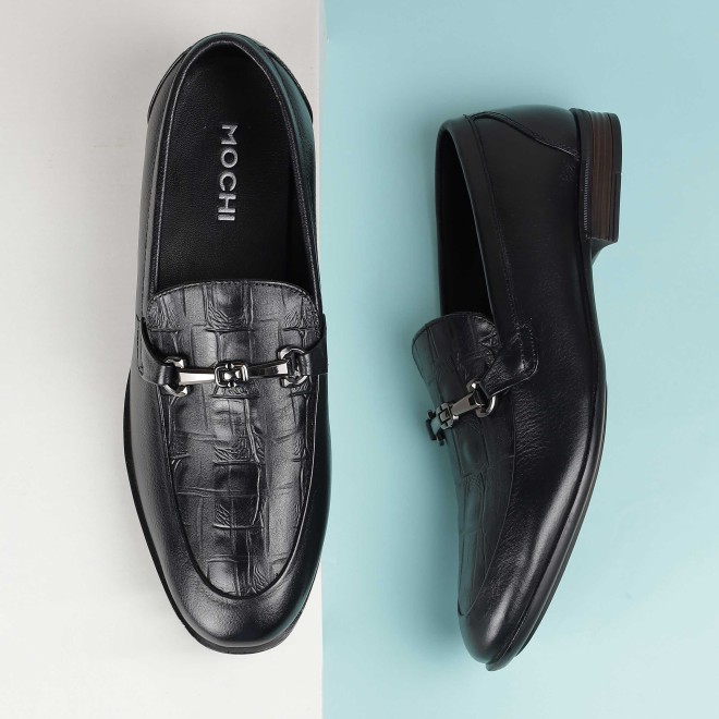 Mochi Men Black Formal Moccasin
