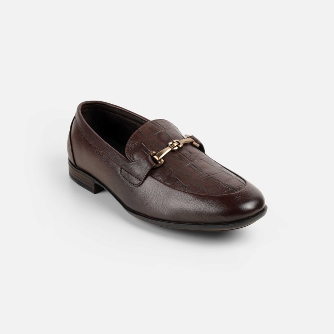 Mochi Men Brown Formal Moccasin (SKU: 19-754-12-44)