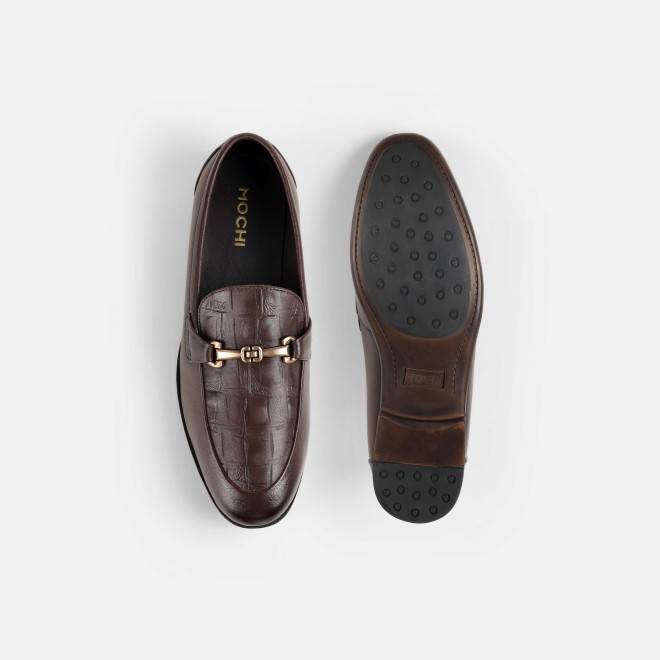 Mochi Men Brown Formal Moccasin (SKU: 19-754-12-44)