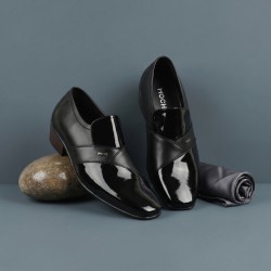 Mochi Men Black Formal Moccasin