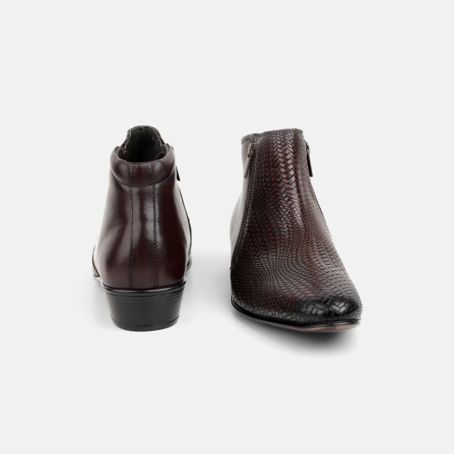 Mochi Men Brown Formal Boots (SKU: 19-769-12-40)