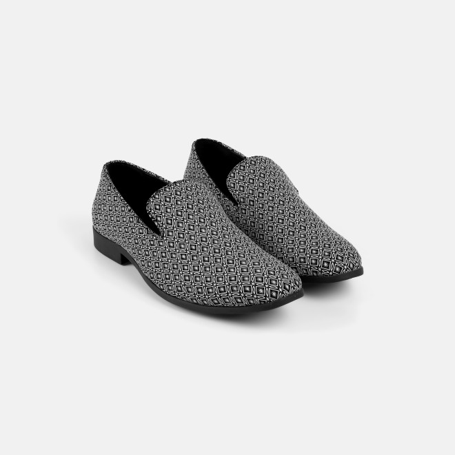 Mochi Men White-black Party Moccasin (SKU: 19-804-69-40)
