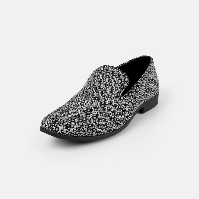 Mochi Men White-black Party Moccasin (SKU: 19-804-69-40)