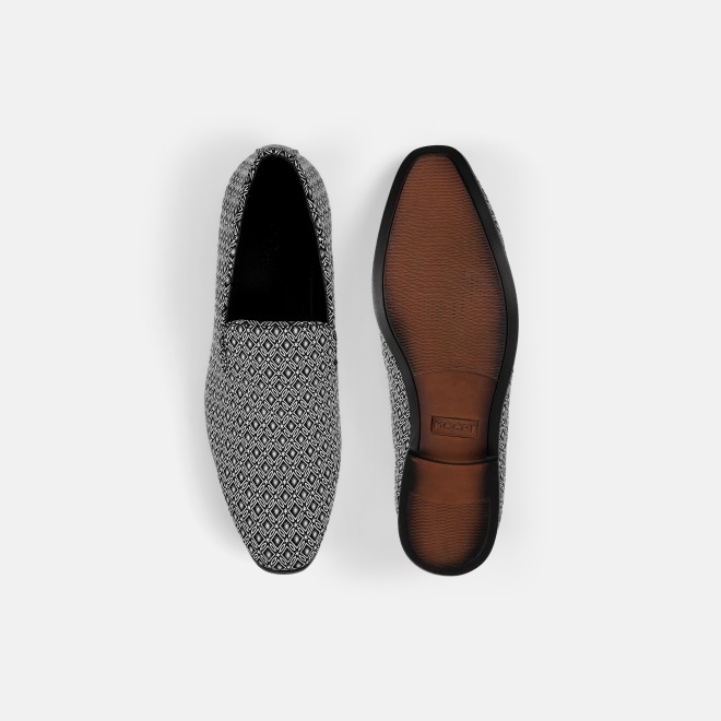 Mochi Men White-black Party Moccasin (SKU: 19-804-69-40)