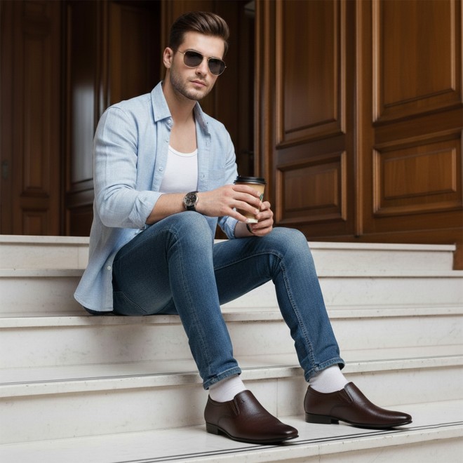 Mochi Men Wine Formal Moccasin (SKU: 19-814-58-40)