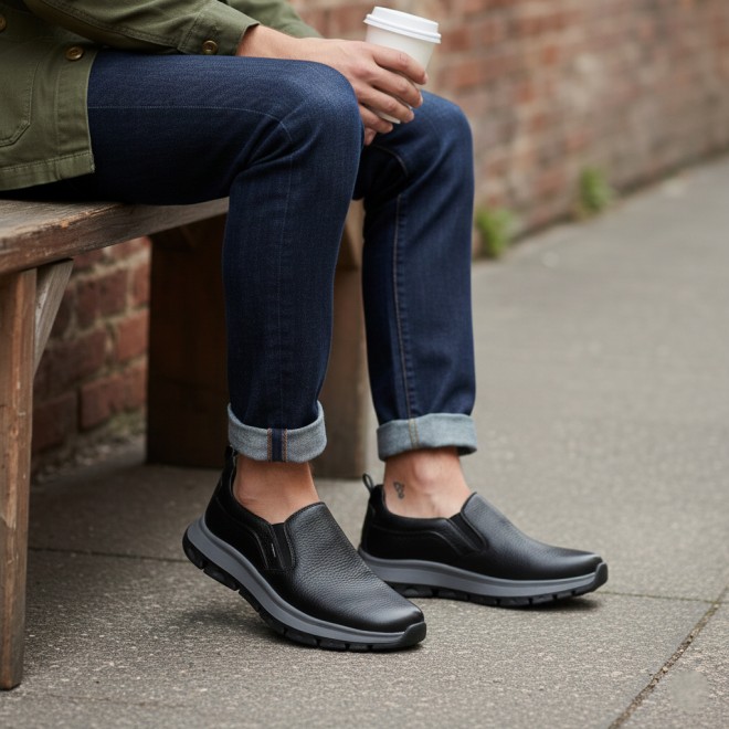 Mochi Men Black Casual Moccasin (SKU: 19-823-11-41) Mochi Men Black Casual Moccasin (SKU: 19-823-11-41)