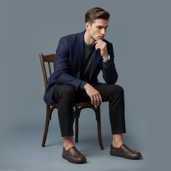 Mochi Men Brown Casual Moccasin