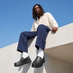 Mochi Men Black Casual Loafers