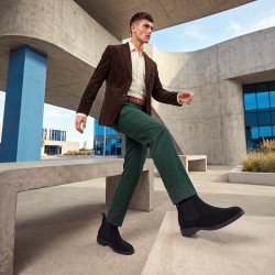 Mochi Men Black Casual Boots