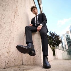 Mochi Men Black Formal Boots