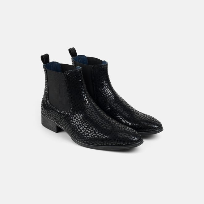Mochi Men Black Formal Boots (SKU: 19-875-11-40)