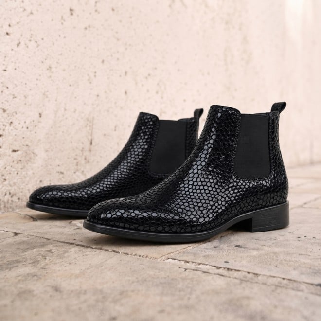 Mochi Men Black Formal Boots (SKU: 19-875-11-40)