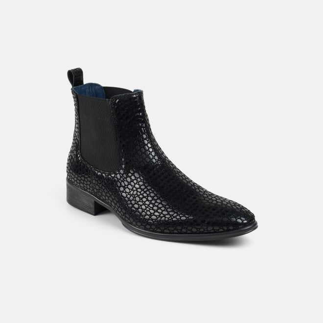 Mochi Men Black Formal Boots (SKU: 19-875-11-40)