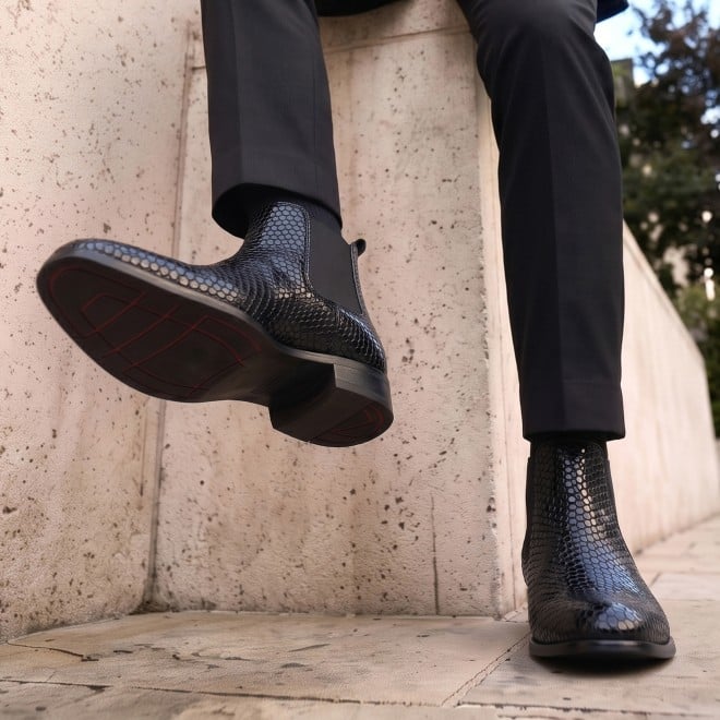 Mochi Men Black Formal Boots (SKU: 19-875-11-40)