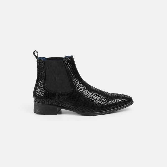 Mochi Men Black Formal Boots (SKU: 19-875-11-40)