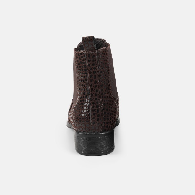 Mochi Men Brown Formal Boots (SKU: 19-875-12-40)
