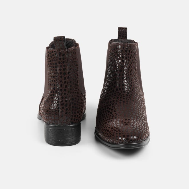Mochi Men Brown Formal Boots (SKU: 19-875-12-40)