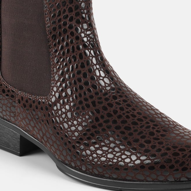Mochi Men Brown Formal Boots (SKU: 19-875-12-40)