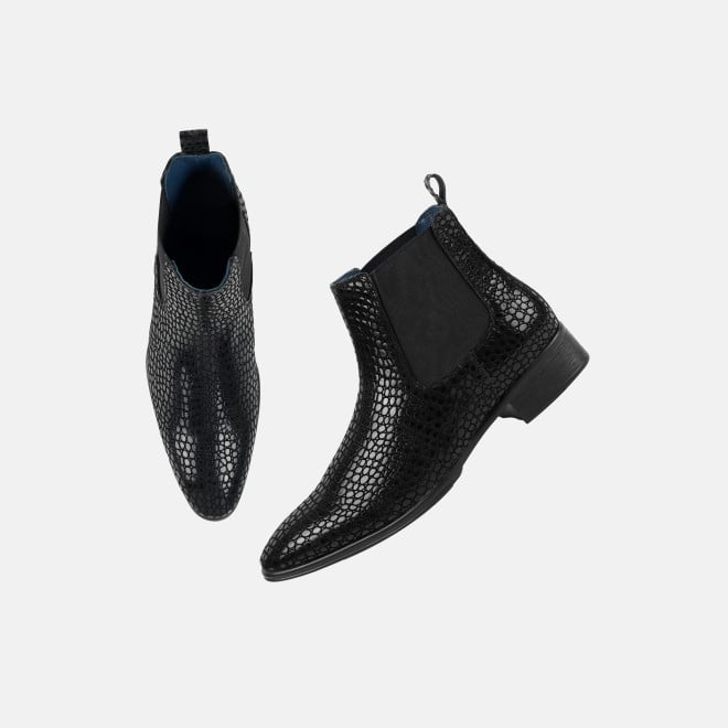 Mochi Men Black Formal Boots (SKU: 19-875-11-40)