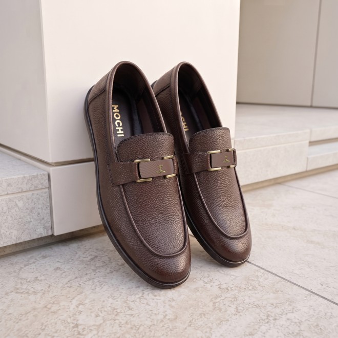 Mochi Men Brown Formal Moccasin (SKU: 19-885-12-40)