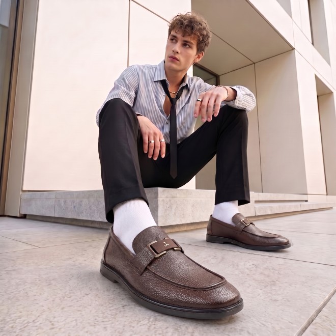 Mochi Men Brown Formal Moccasin (SKU: 19-885-12-40)