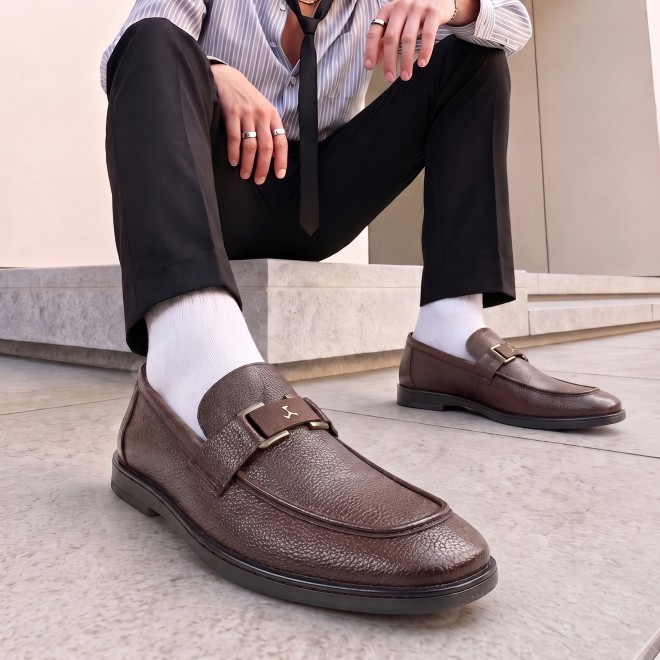 Mochi Men Brown Formal Moccasin (SKU: 19-885-12-40)