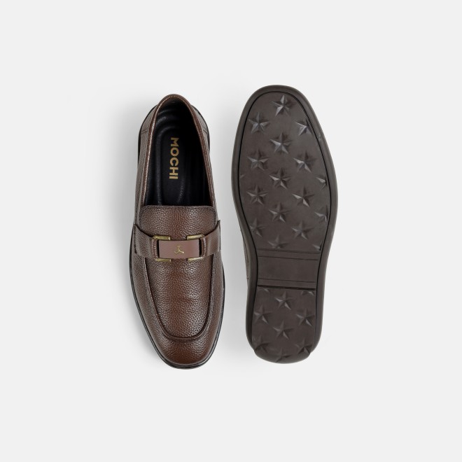 Mochi Men Brown Formal Moccasin (SKU: 19-885-12-40)