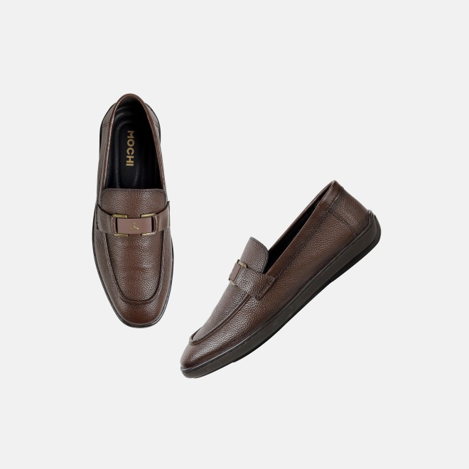 Mochi Men Brown Formal Moccasin (SKU: 19-885-12-40)