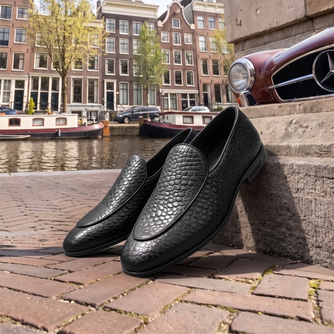 Mochi Men Black Formal Moccasin (SKU: 19-887-11-40)