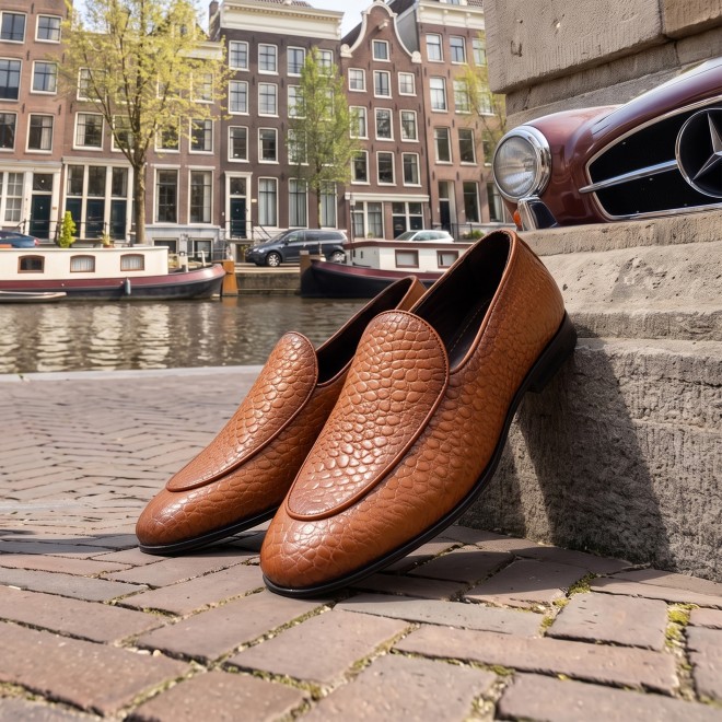 Mochi Men Tan Formal Moccasin (SKU: 19-887-23-40)