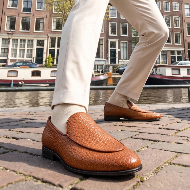 Mochi Men Tan Formal Moccasin (SKU: 19-887-23-40)