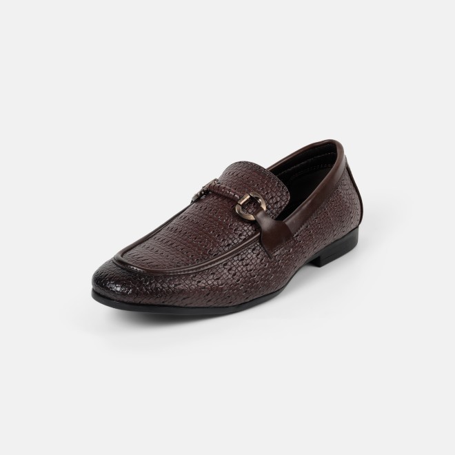 Mochi Men Brown Formal Moccasin (SKU: 19-896-12-40)
