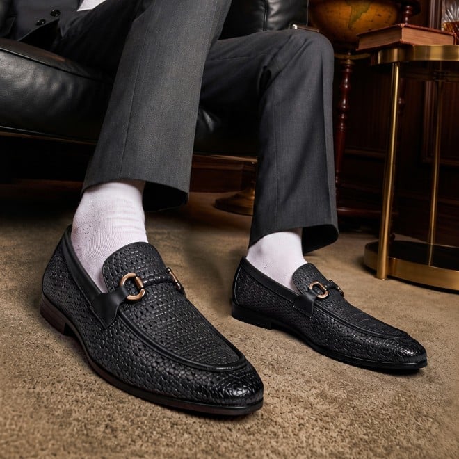 Mochi Men Black Formal Moccasin (SKU: 19-896-11-40)