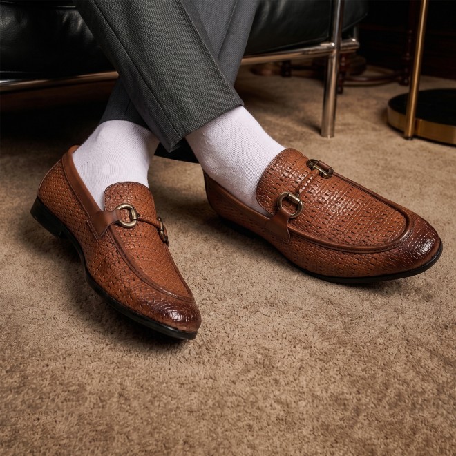 Mochi Men Tan Formal Moccasin (SKU: 19-896-23-40)