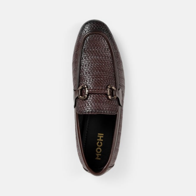 Mochi Men Brown Formal Moccasin (SKU: 19-896-12-40)