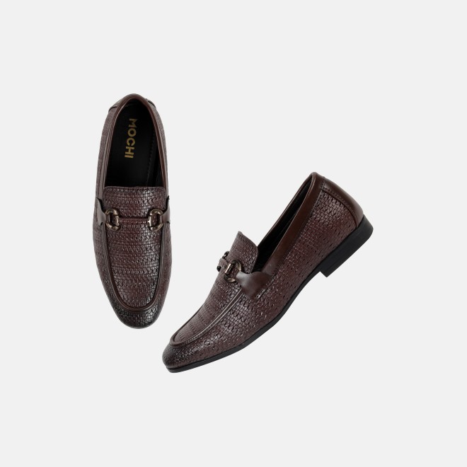 Mochi Men Brown Formal Moccasin (SKU: 19-896-12-40)