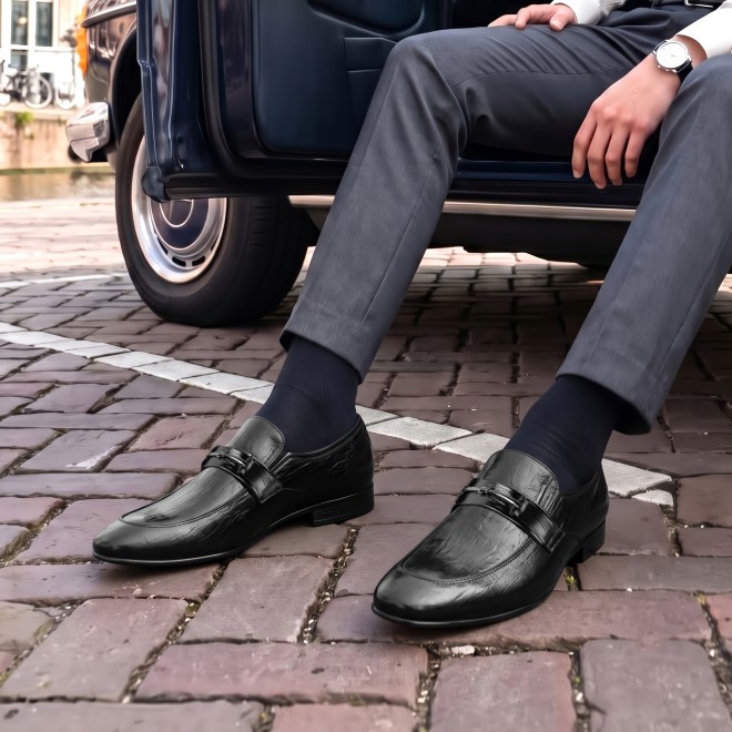 Mochi Men Black Formal Moccasin (SKU: 19-953-11-39)