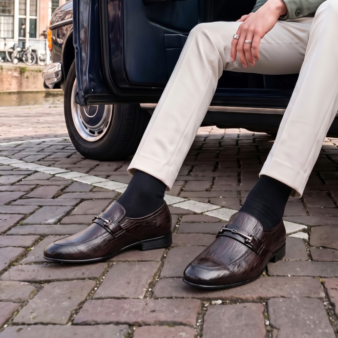 Mochi Men Brown Formal Moccasin (SKU: 19-953-12-39)
