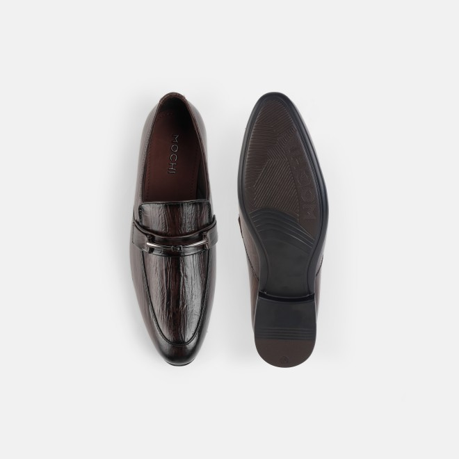 Mochi Men Brown Formal Moccasin (SKU: 19-953-12-39)