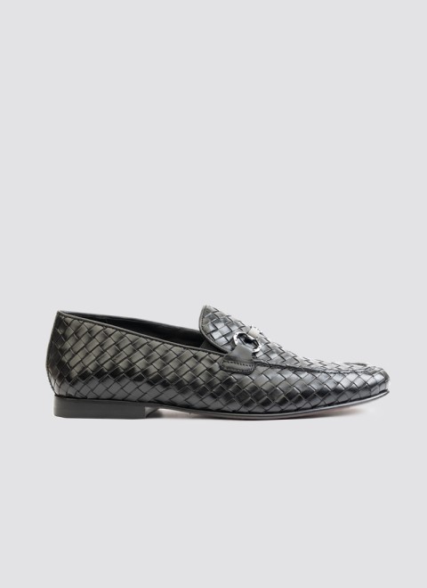 Language Men Black Casual Loafers (SKU: 194-1341-11-40)