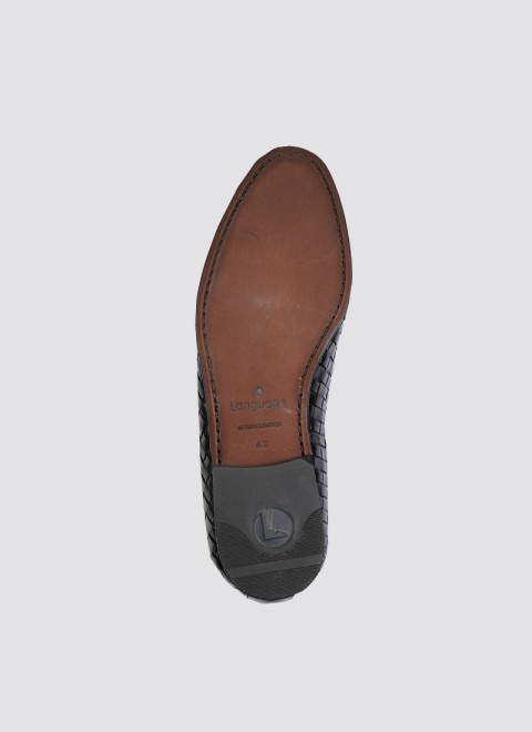 Language Men Black Casual Loafers (SKU: 194-1341-11-40)