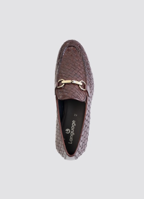 Language Men Brown Casual Loafers (SKU: 194-1341-12-40)