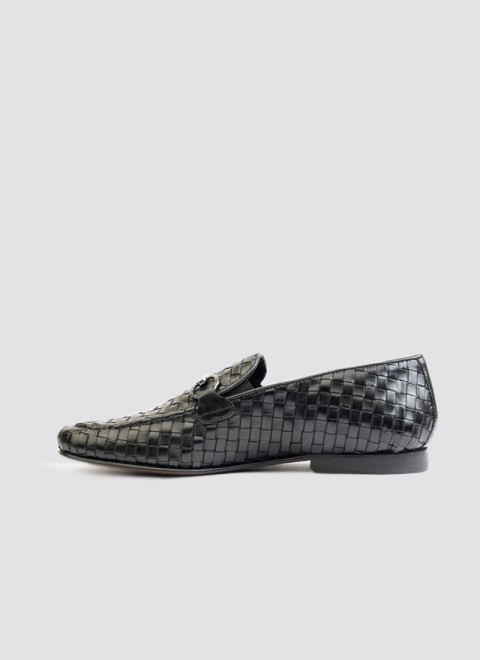 Language Men Black Casual Loafers (SKU: 194-1341-11-40)