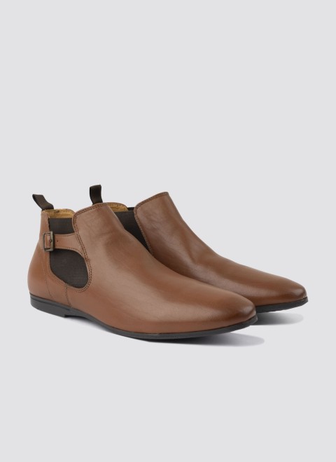 Language Men Tan Formal Boots