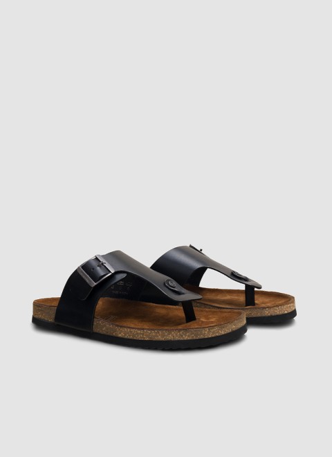 Language Men Black Casual Slippers