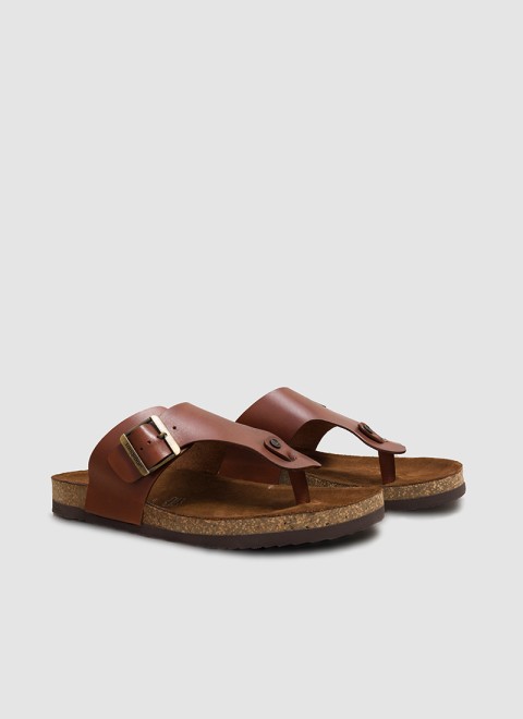 Language Men Tan Casual Slippers
