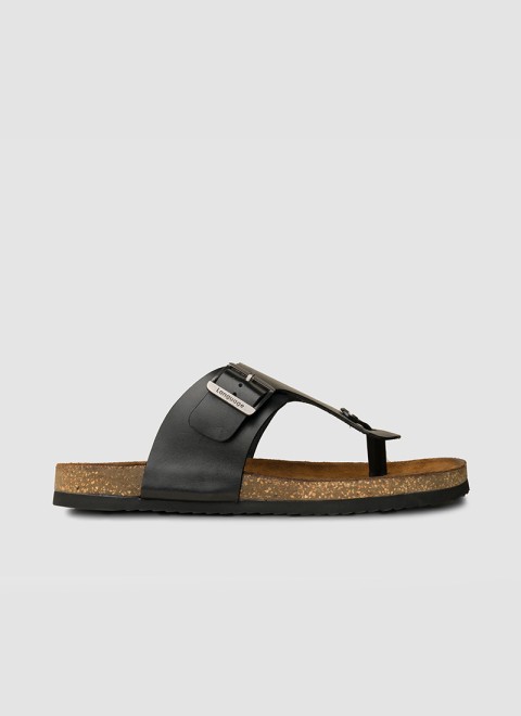 Language Men Black Casual Slippers (SKU: 194-1501-11-40)